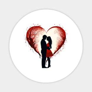 Forever Carried by the Red - Romantic Valentines Day Magnet